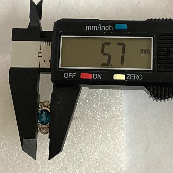 Sterling Silver 925 Blue White Topaz Multi Gemstone Stone Floral Ring Sz 6.75 - Picture 15 of 16